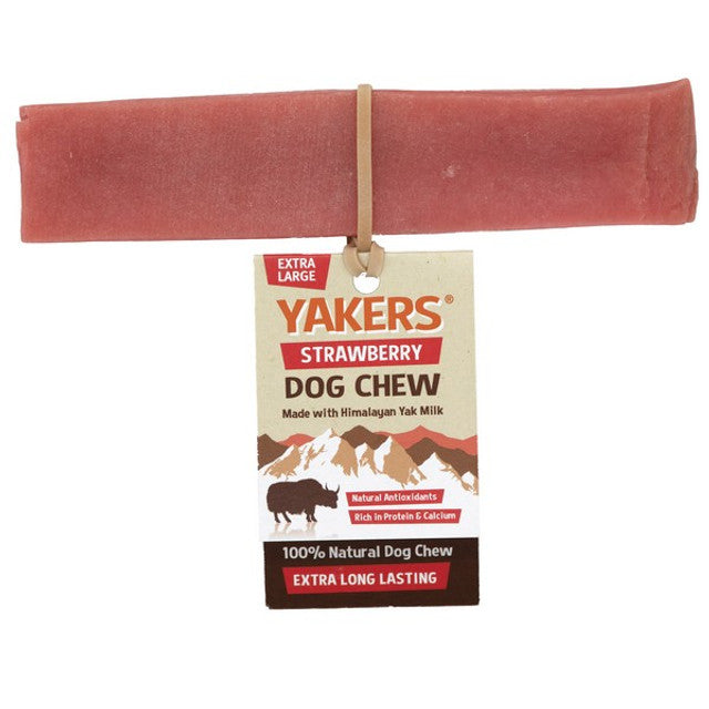 Yakers Strawberry Dog Chew Medium