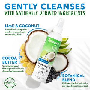 TropiClean lime & coconut Mist Deodorant Spray 236ml