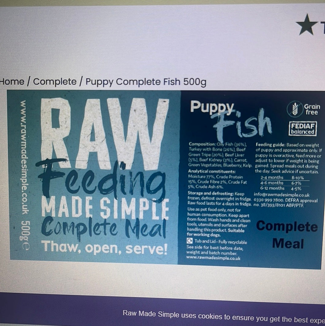 RMS Puppy Complete Fish 500g