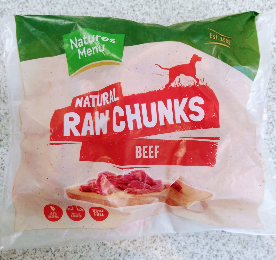NM Raw Chunks Beef Chunks 1kg